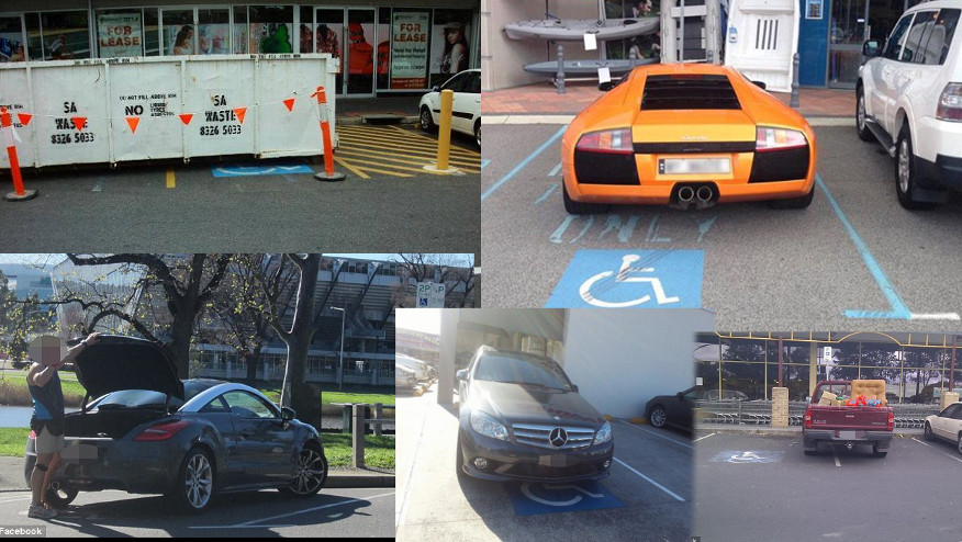 Quelques exemples de parking sauvage sur les places rÃ©servÃ©es uniquement aux personnes handicapÃ©es